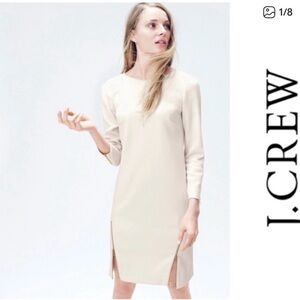 NWOT, J. Crew Ivory Shift Dress, Minimalist Business Professional